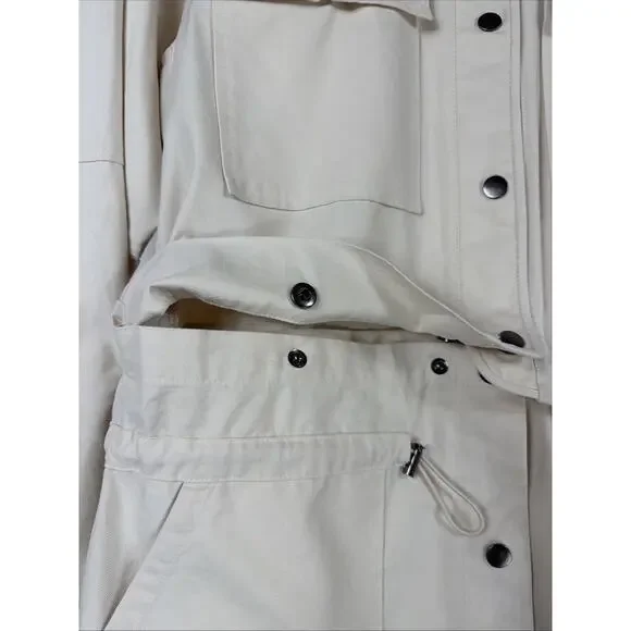 NWT 209 WST Beige Snap Up Twill Dress OR Jacket OR Skirt #1194 Size MD READ!!! - Picture 5 of 8